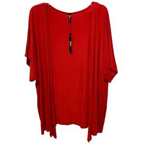 MBJ Fashion XL Red Drape Front Cardi NWT